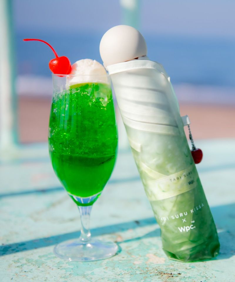 Wpc.夏日忌廉梳打透明摺疊傘/縮骨遮/短遮