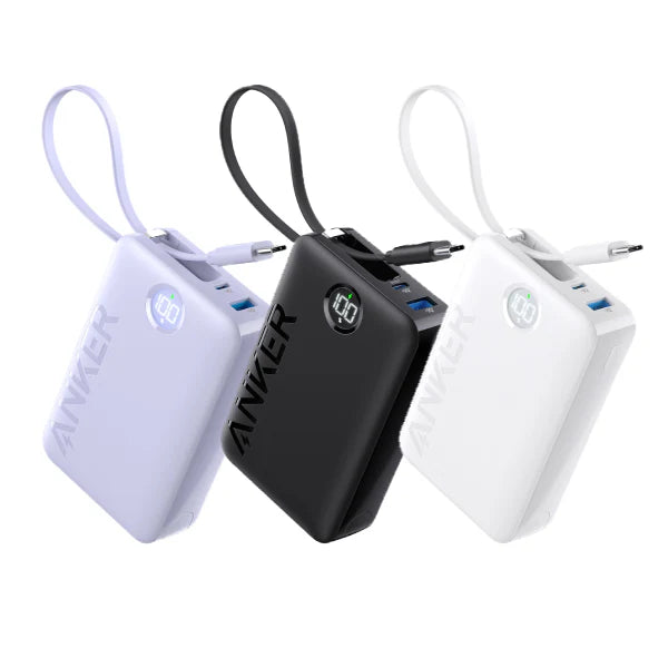 Anker Power Bank (20,000mAh, 22.5W, Built-In USB-C Cable)【Hong Kong licensed】