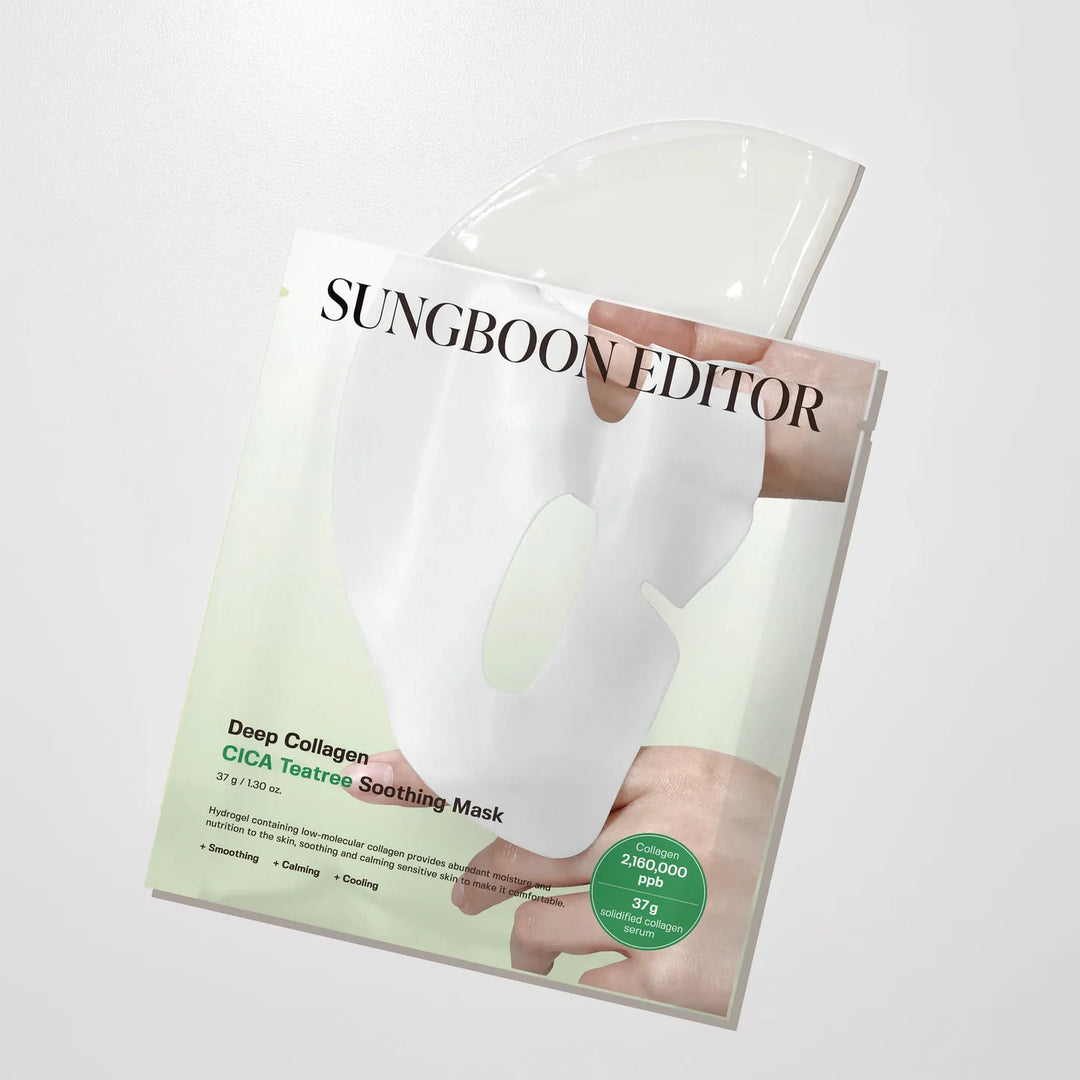 SUNGBOON EDITOR Deep Collagen Cica Teatree Soothing Mask 深層膠原蛋白積雪草茶樹舒緩面膜 (4片裝)【平行進口】