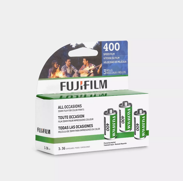 Fujifilm 400 35mm 135 color negative film (36exp x 3 tubes)