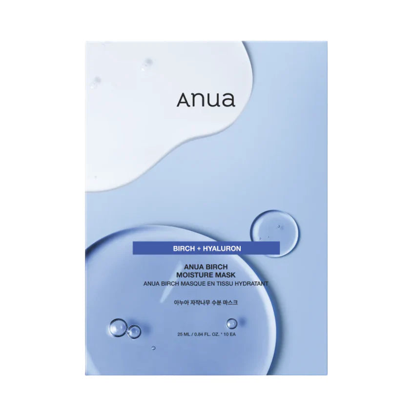 Anua "10ea" 白樽樹汁50,000ppm水潤保濕面膜【平行進口】