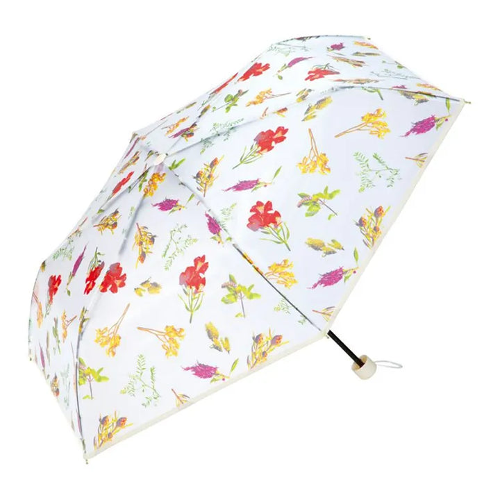 Wpc.花卉圖案半透明塑料摺雨傘/短遮/縮骨遮