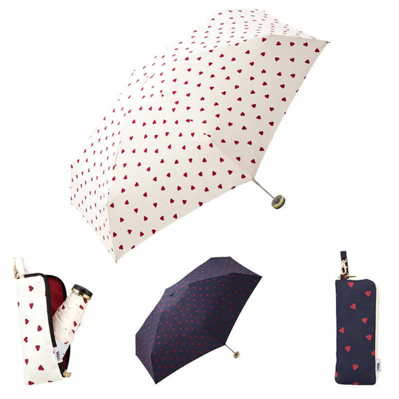 Wpc. Jaggy Heart Mini Umbrella 迷你五摺雨傘/縮骨遮