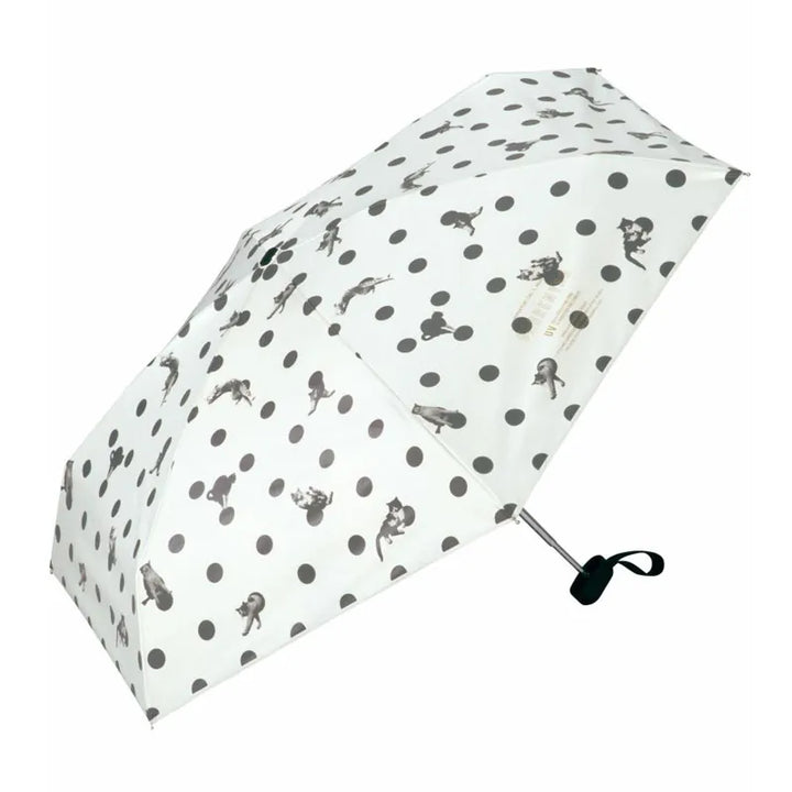 Wpc. 波點貓咪隔熱防UV 125g 輕量遮陽傘/摺曡傘/縮骨遮/短遮