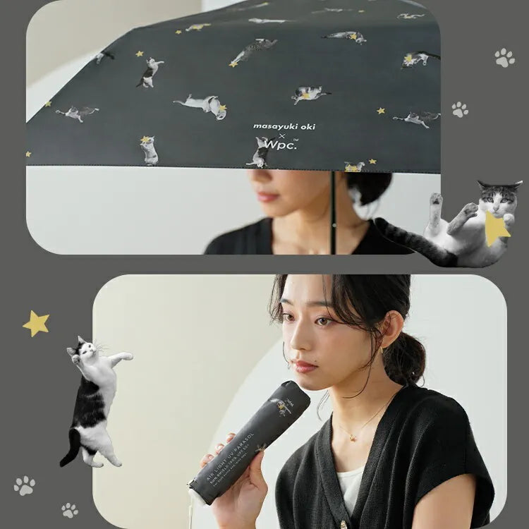 Wpc. 貓咪隔熱防UV 125g 輕量遮陽傘/摺曡傘/縮骨遮/短遮