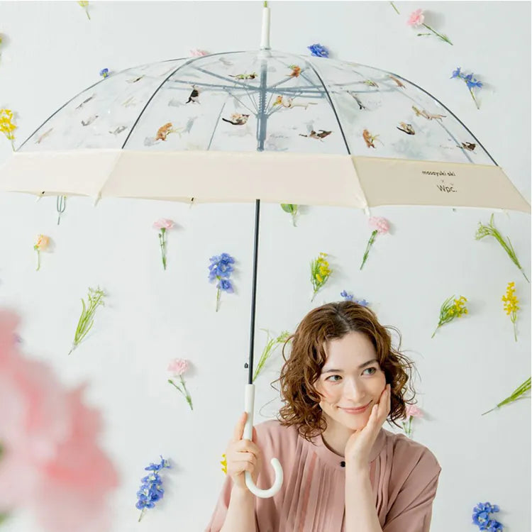 Wpc. 貪吃貓咪塑料長雨傘/直遮|masayuki oki × wpc.