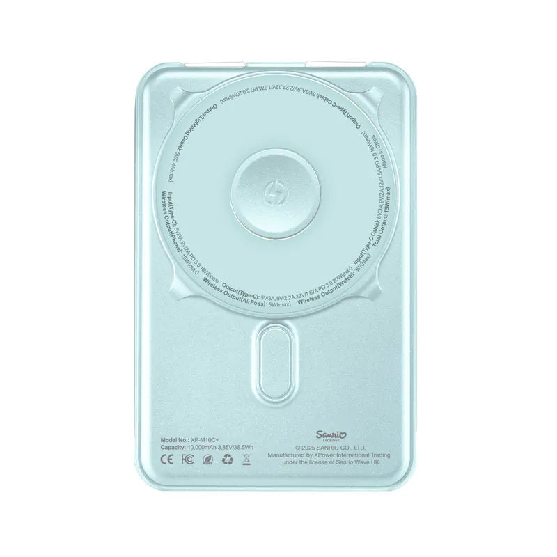 XPower x Sanrio Hangyodon M10C+ 6合1 10000mAh 多功能迷你20W PD3.0+ 磁吸無線快充移動電源【香港行貨】