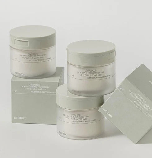 Celimax Jiwoogae Cica BHA Blemish Toner Pad 祛痘爽膚棉 60pads【平行進口】