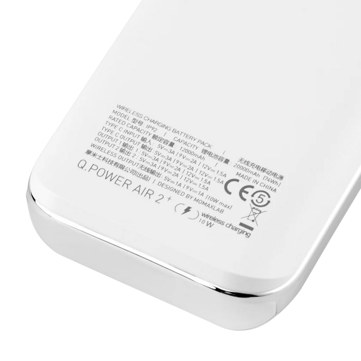 Momax Q.Power Air2+ 無線充電流動電源 20000mAh IP92【香港行貨】