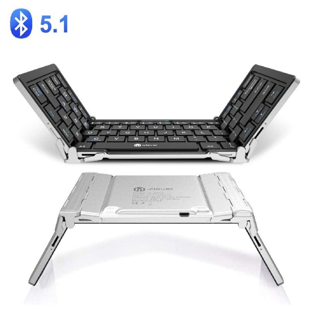 iClever - IC-BK03 銀色折疊藍牙鍵盤【香港行貨】 - eDigiBuy