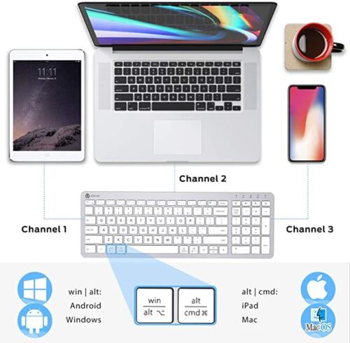 iClever BKA26S 多設備藍牙鍵盤 自帶數字鍵盤【香港行貨】 - eDigiBuy