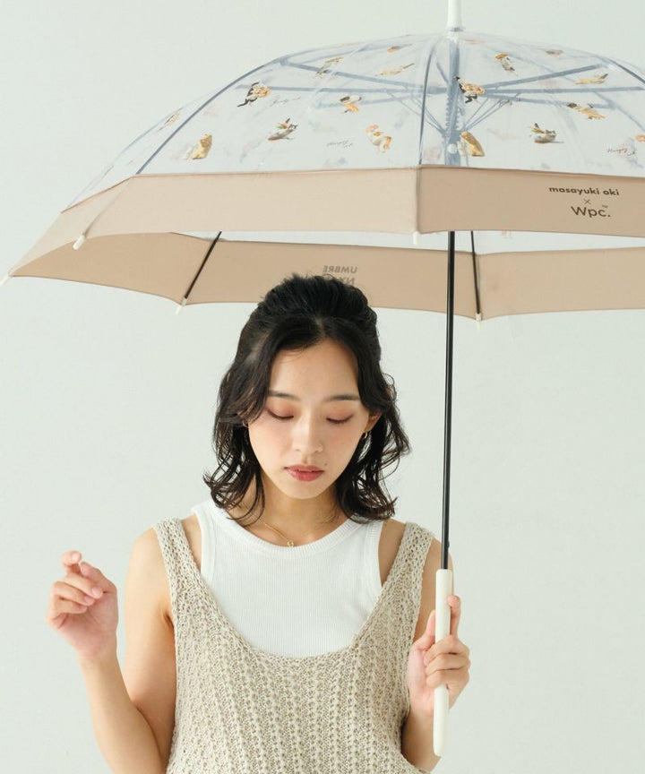 Wpc. 貪吃貓咪塑料長雨傘/直遮｜masayuki oki × wpc.