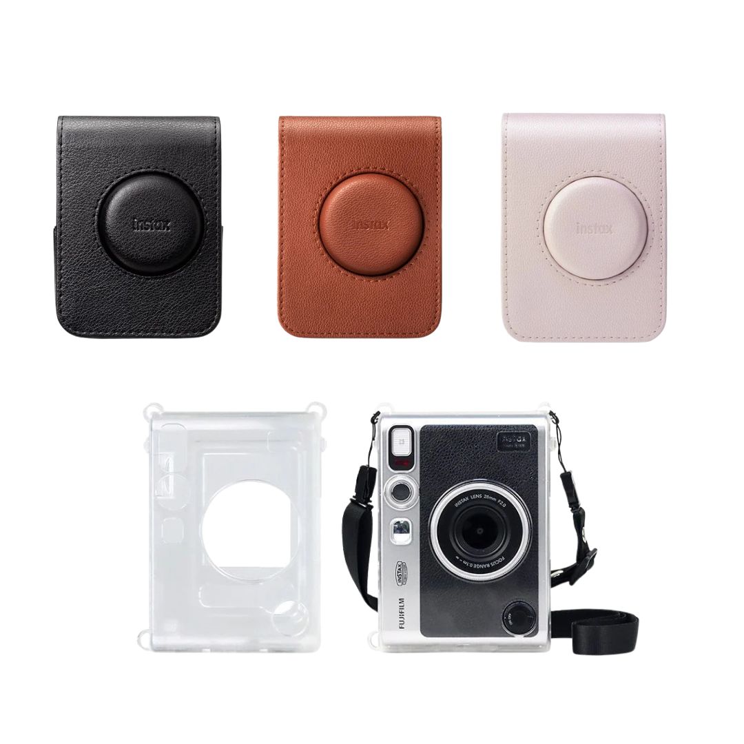 FUJIFILM 富士instax mini EVO 原廠相機包，透明外殼相機保護殼