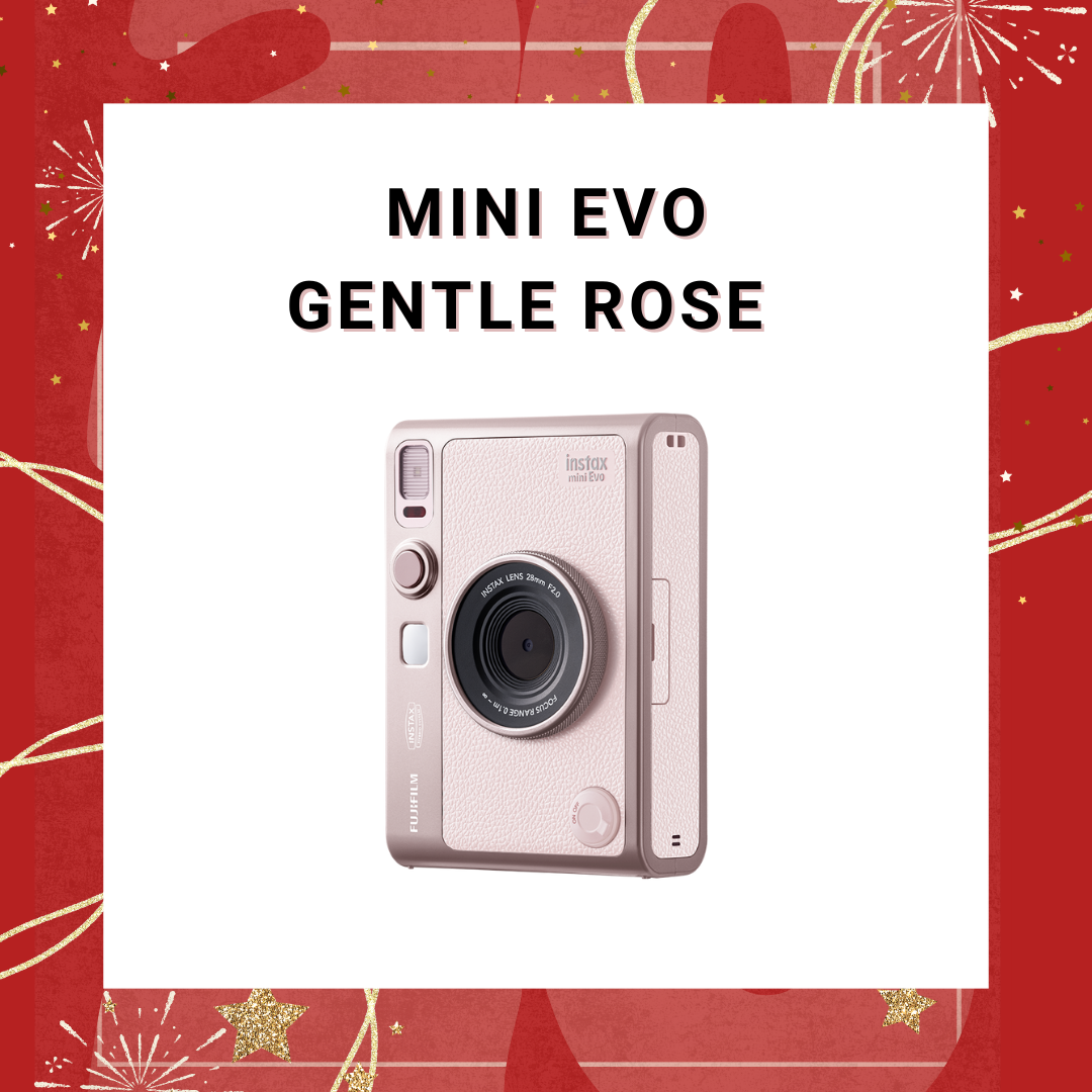 [限量發售] Fujifilm Instax Mini Evo Gentle Rose 柔粉玫瑰 兩用即影即有相機 (Type-C)【平行進口】