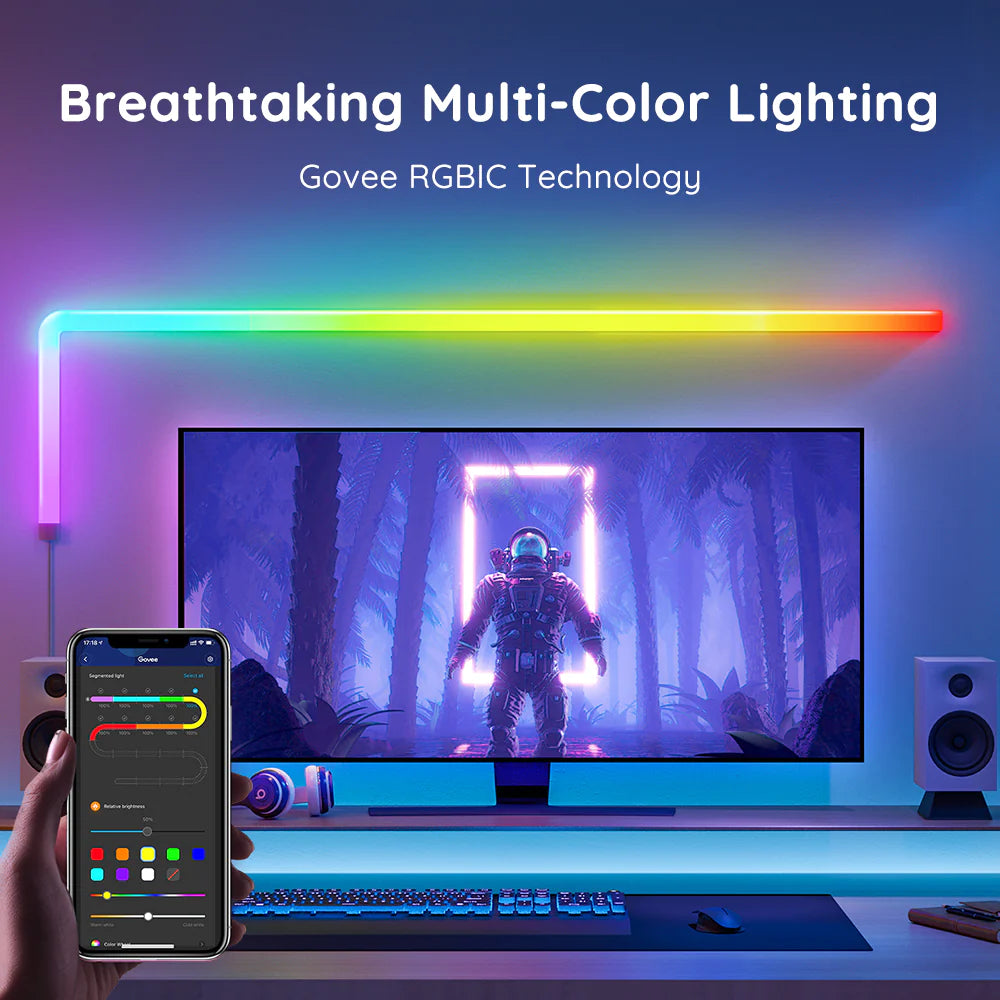 Govee H6062 Glide RGBIC 智慧型壁燈 (8+4)【香港行貨】 - eDigiBuy