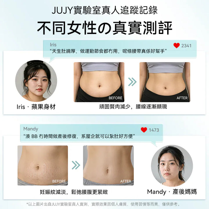 Jujy 紀芝 無線穿戴式EMS變頻電流長短雙帶多部位燃脂塑形腰帶【香港行貨】