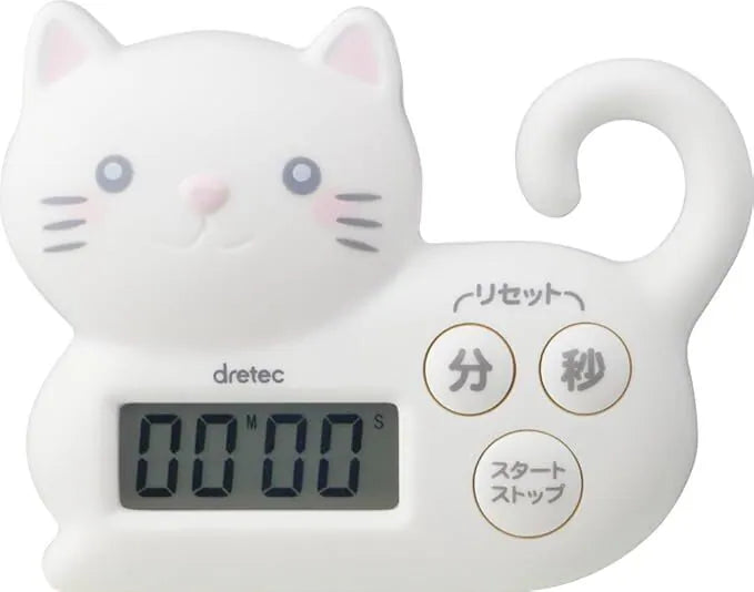 Dretec 多利科 白色貓咪計時器 T-568WT