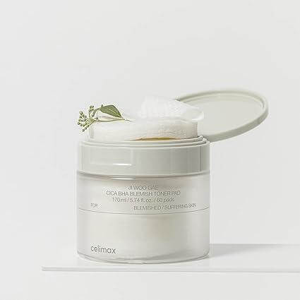 Celimax Jiwoogae Cica BHA Blemish Toner Pad 祛痘爽膚棉 60pads【平行進口】