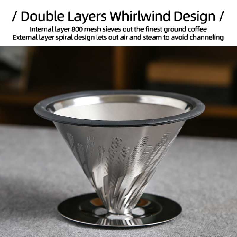 Staresso W-6A Pour Over Metal Coffee Filter 手沖咖啡濾杯 (連底座)【香港行貨】